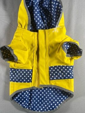 Good2Go Yellow Raincoat with Navy Polka Dot Lining